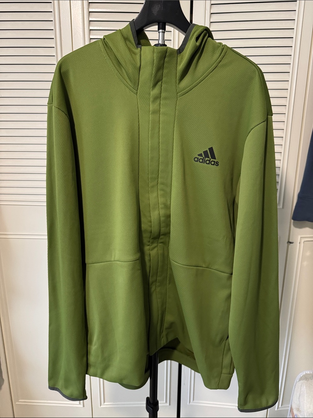 adidas Men's Hooded Performance Jacket - Olive Green